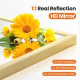 24"x36" Arched Gold Bathroom Mirror Wall Mounted Vanity Metal Frame Mirror