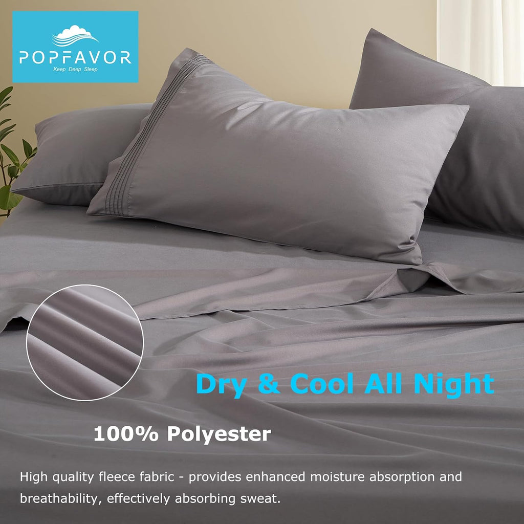 Deep Pocket King Sheet Set - 4 Piece Kingsize Bed Sheets - Breathable & Cooling - Hotel Luxury-Easy Care Moisture