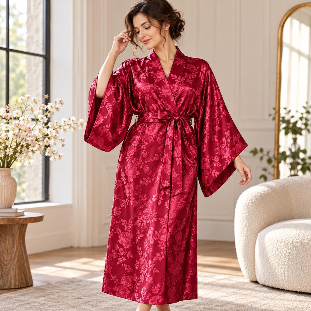 Designz 58" Wide Satin Jacquard Rose Brocade Fabric - 100% Polyester, Ideal for Dresses, Lingerie, and Tablecloths