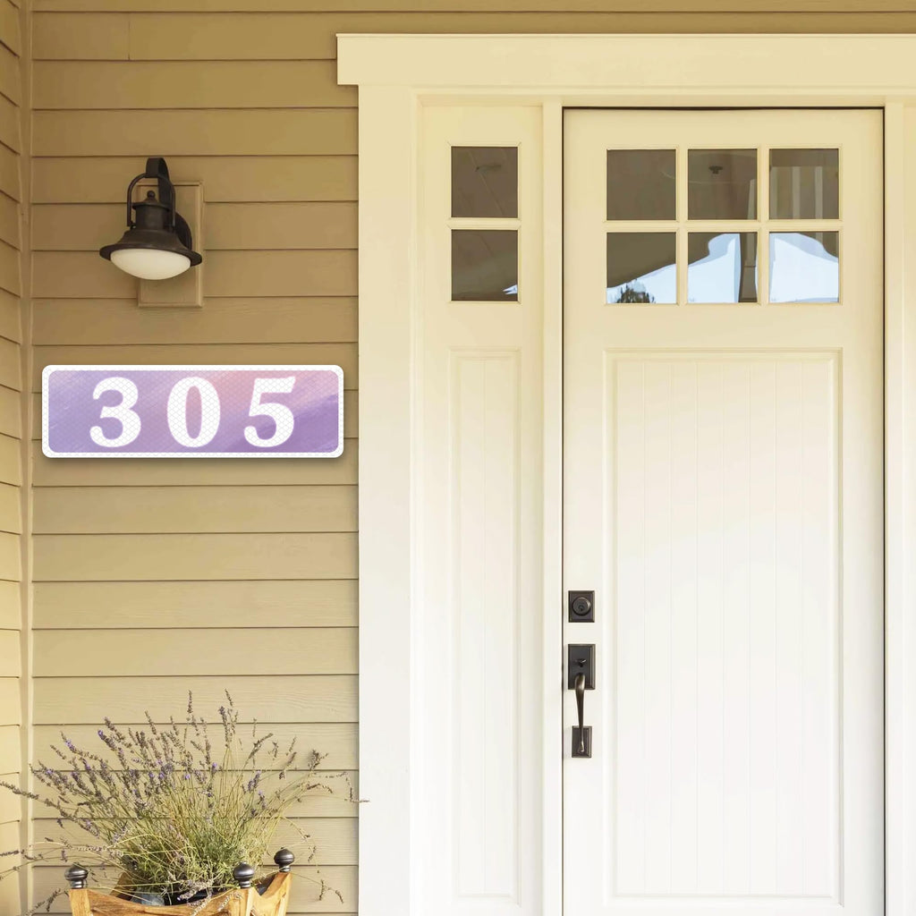 Customized 911 Reflective Address Sign, Address Numbers 16"x4"