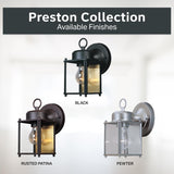 Ivy Trail Outdoor Light Fixture Pack of 2, 8.25 Inch Exterior Wall Lantern Sconce Set for Front Door, Patio and Porch