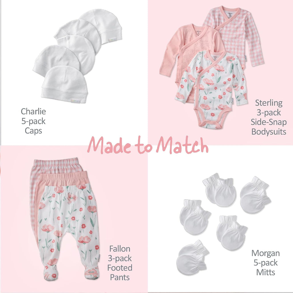Sterling Pack Side Snap Long Sleeve Bodysuits 100% Cotton