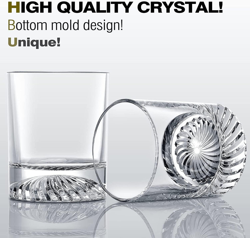 Whiskey Glasses Old Fashioned Glasses Set of 6 12oz Rocks Glasses Gift for Men Women Drinking Bourbon Scotch