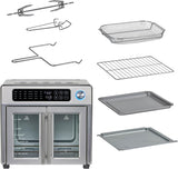 Extra Large French Door Air Fryer Toaster Oven Combo, 24 Cooking Functions and Digital Controls, 7 Accessories