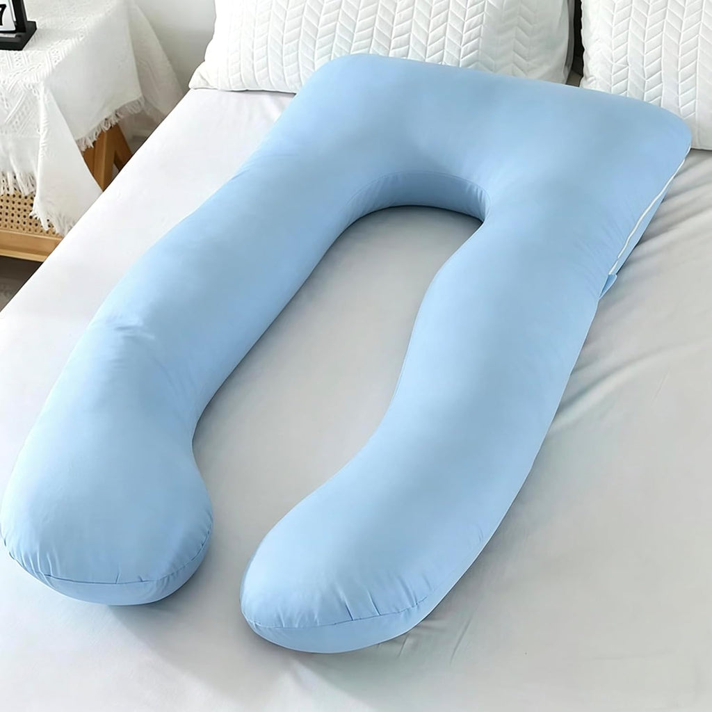 Pregnancy Pillows for Sleeping, U Shaped Full Body Maternity Pillow with Removable Cover, Body Pillows for Adults, 47