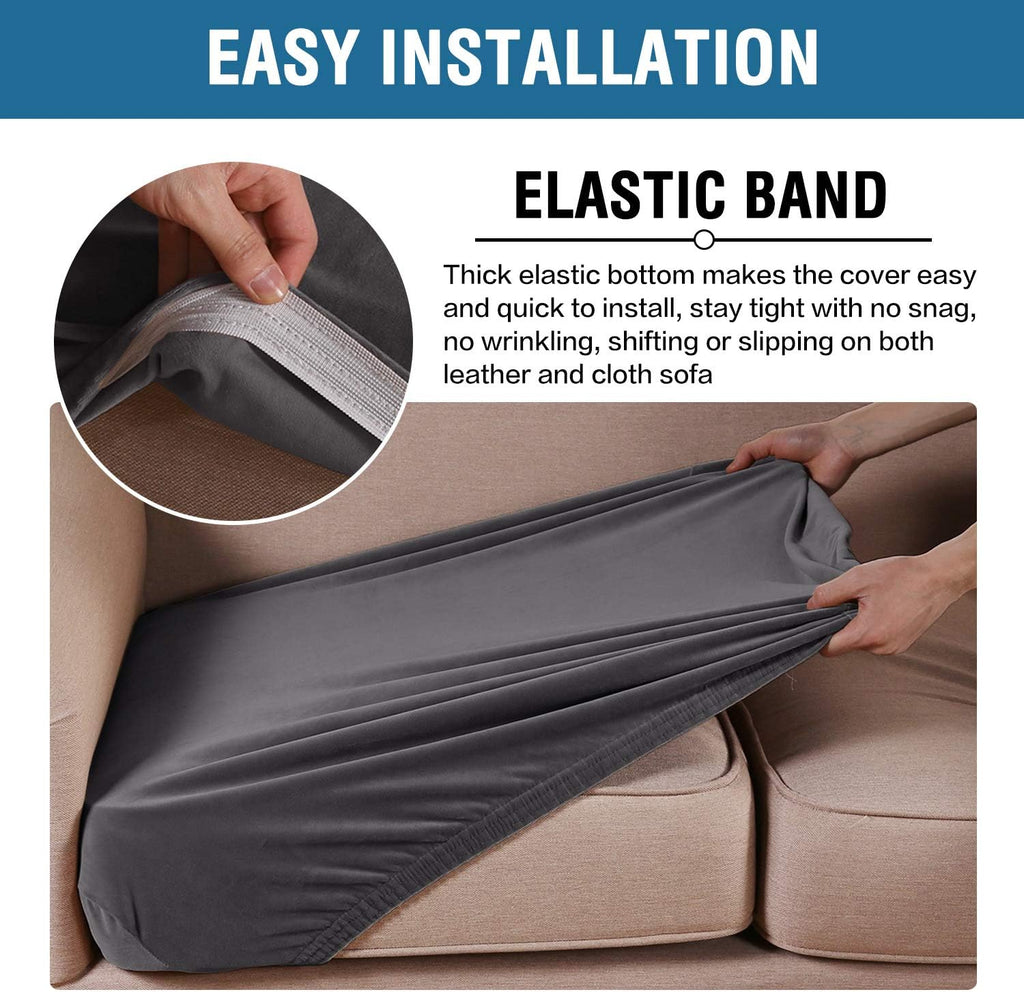 Velvet Stretch Couch Cushion Cover Plush Cushion Slipcover for Chair Loveseat Sofa Cushion Furniture Protector Seat