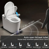 Casta Diva Smart Toilet, Wider Bidet with Heated Seat, Auto Open/Close, Warm Water, Foot Sensor Auto Flushing