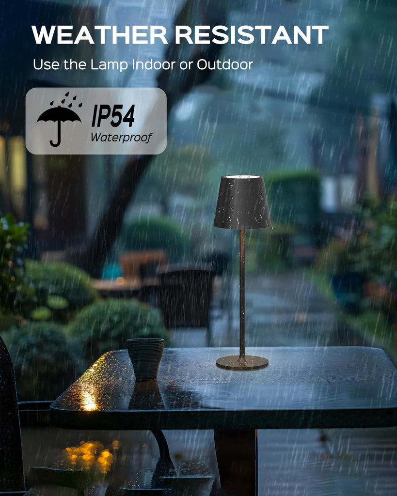Cordless Table Lamps Rechargeable, 3 Adjustable Height, 5000 Capacity Operated, 3 Colors Smooth Dimming, Portable LED