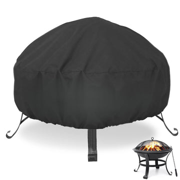 Fire Pit Cover 28 inch, Fits 23-28 inch Firepit, Round, Black