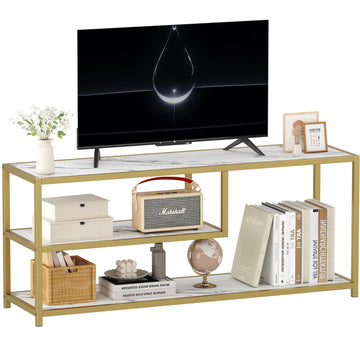 TV Stand for TVs up to 55 Inch, 3 Tier Entertainment Center, Media Console with Open Storage Shelves Bedroom, 47"
