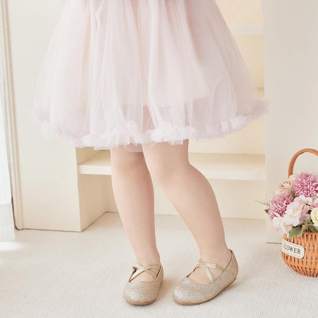 Toddler Little Flower Girls Dress Shoes Princess Mary Jane Flats