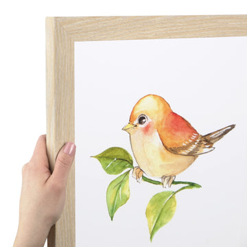 19x37 Inch Brown Picture Frame, This 1.2500 Inch Custom Poster Frame is Natural Oak - Comes with Acrylic and