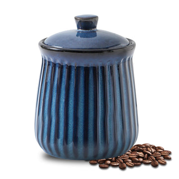 Ceramic Storage Containers, 35 oz Coffee Canister with Airtight Lids, Porcelain Food Storage Jar, Kitchen Storage