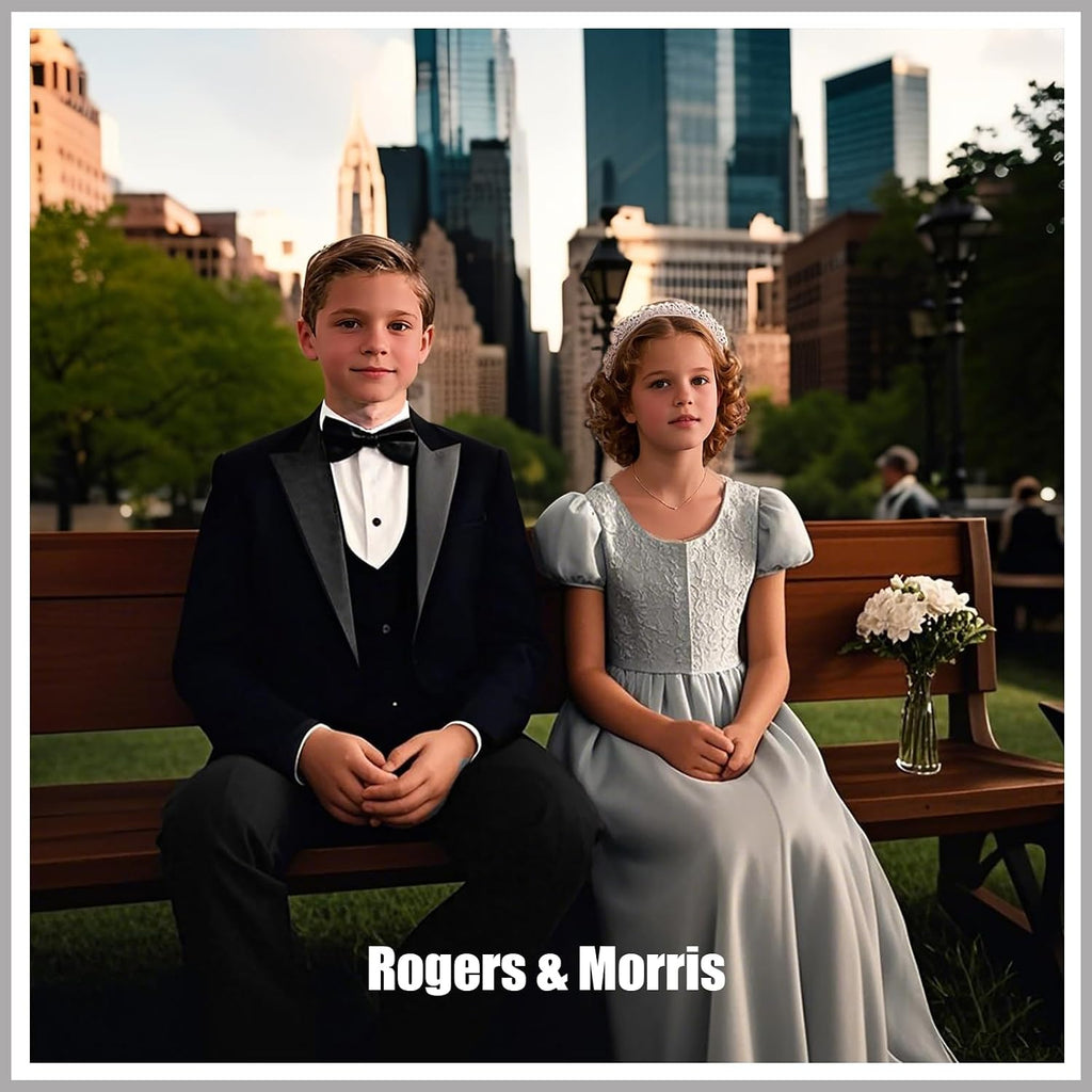 Boys 3 Piece Tuxedo Suit Set Kids Slim Fit Ring Bearer Formal Outfit