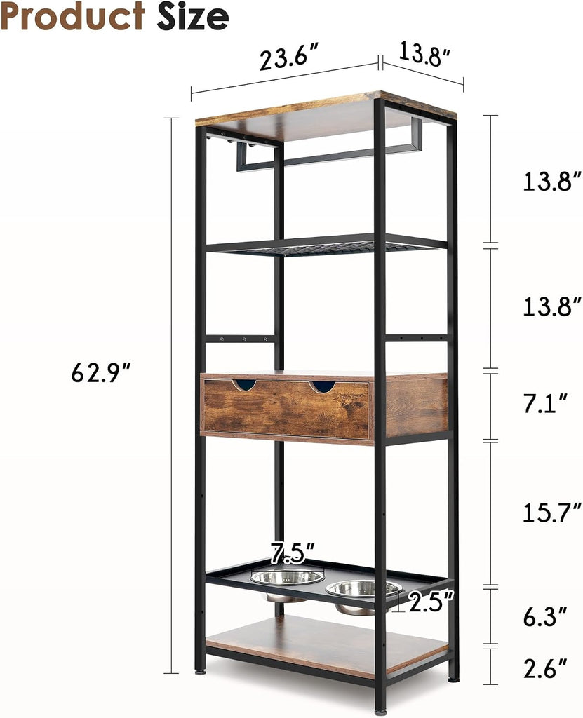 Dog Feeding Station Dog Feeder Station 3 Height Adjustable Raised Dog Bowls