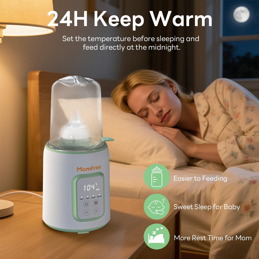 Bottle Warmer, 8-in-1 Fast Baby Bottle Warmer for Breastmilk and Formula,Milk Warmer with Accurate Temperature