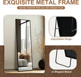 Wall Full Length Mirror,Standing Mirror Full Body,Large Floor for Wall Door Bedroom Bathroom Living Room with