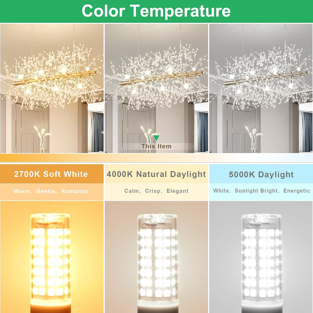 G9 LED Bulb 6W, 60W Halogen Equivalent 4000K Natural White