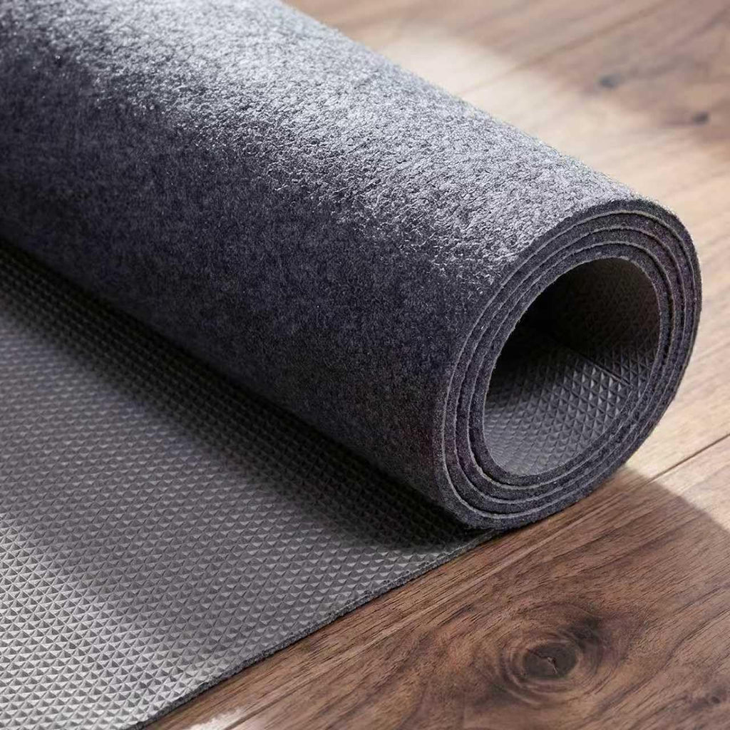 Non-Slip Rug Pad 5' x 7' - Felt & Rubber Underlay in Dark Gray, Waterproof & Grippy for Hardwood, Tile, Laminate