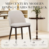 Upholstered Dining Chairs Set of 2, Modern Kitchen Chairs with Back