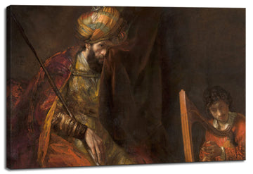 Print Wall Art - Saul and David, Circa 1651 by Rembrandt - 24x16 inches
