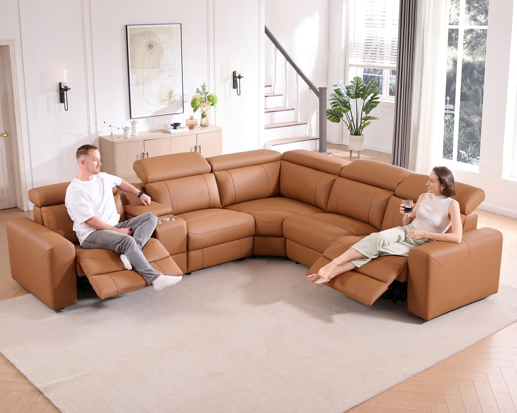 Power Reclining Sectional, Sectional Recliner, Leather Reclining Sectional