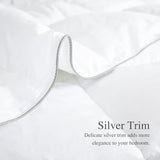 Comforter Duvet Insert Queen White Down Alternative Filling Cotton Shell All Season Hypoallergenic W