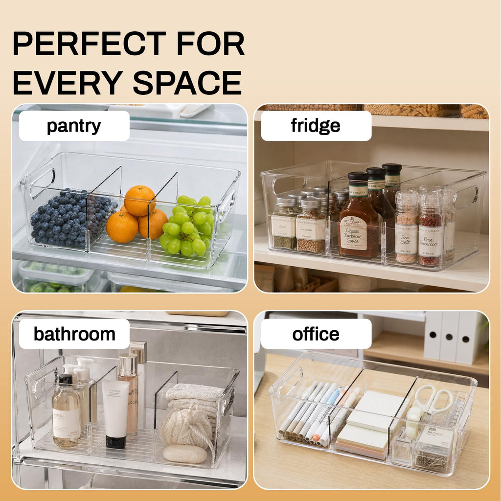 Pantry Organizers and Storage, Clear Fridge Organizer Bins