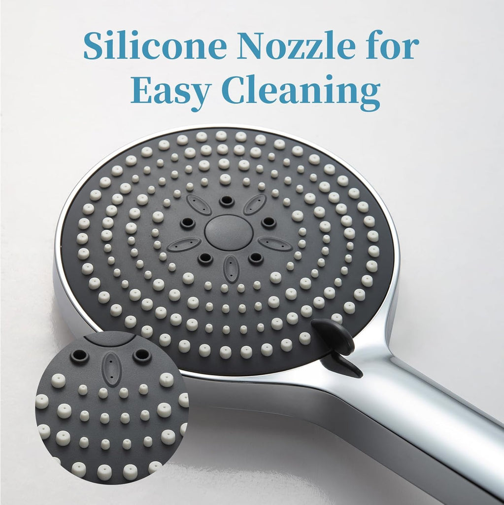 Handheld Shower Head, 6-Mode High Pressure Handheld Sprayer High Flow Large Powerful Boosting Handheld Showerhead for