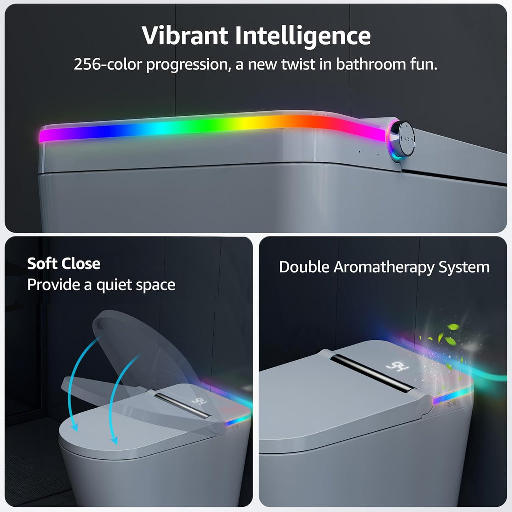 Smart Toilet with Bidet Built In, Heated Seat, Warm Water Wash & Dryer