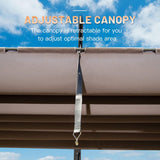 11’ X 16’ Outdoor Retractable Pergola with Weather-Resistant Canopy Aluminum Garden Pergola Patio Grill Gazebo