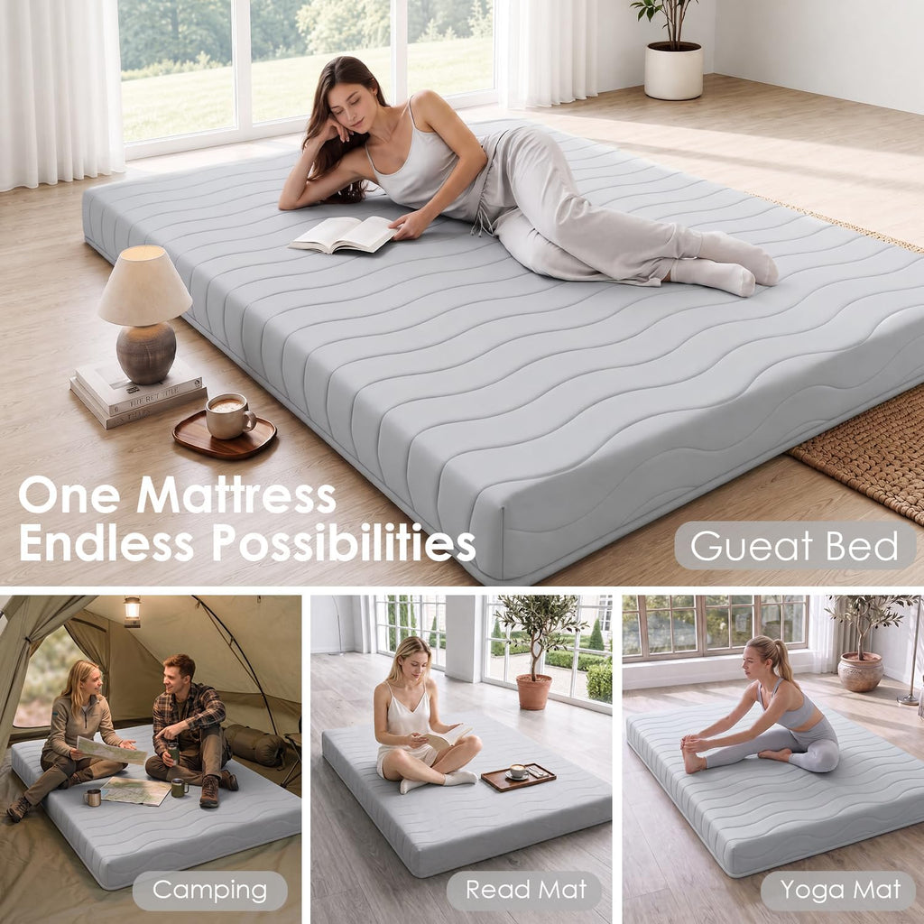 6" Extra Thick Japanese Floor Mattress Futon Mattress Twin