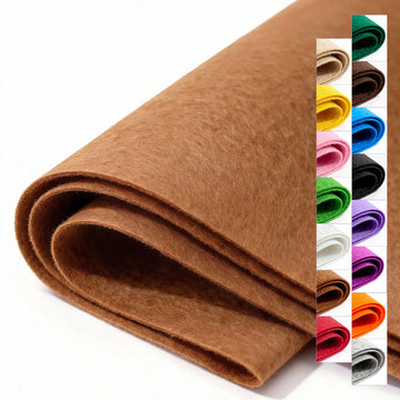 Coffee Stiff Felt Sheet 36'' X 36'', 1mm Large Felt Fabric Sheet