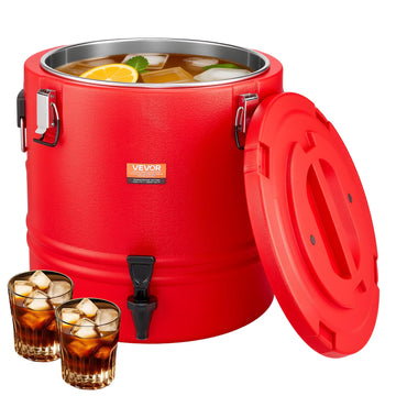 Insulated Beverage Dispenser, 8 Gal/30.3L Thermal Hot and Cold Drink Server Dispenser with Spigot, Food-Grade Cooler