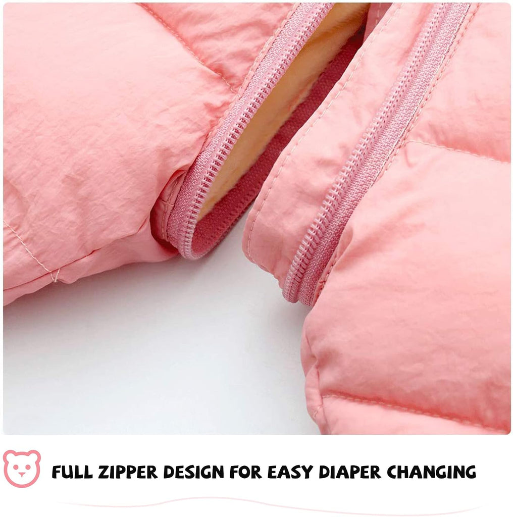 Baby Clothes Cute Infant Toddler Snowsuit Warm Boy Girl Winter Coats Hooded Zip Jumpsuit