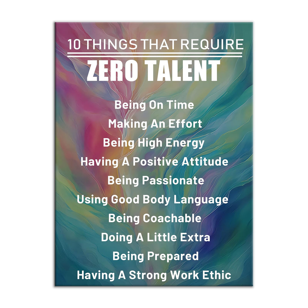 Zero Talent Wall Art, Colorful Fluid Marble Canvas Decoration