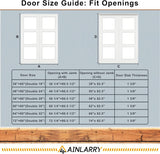 60'' x 80'' (Double 30"x80") 5-Lite French Interior Tempered Frosted Glass Door Slabs for Bedroom Doors, Closet Door