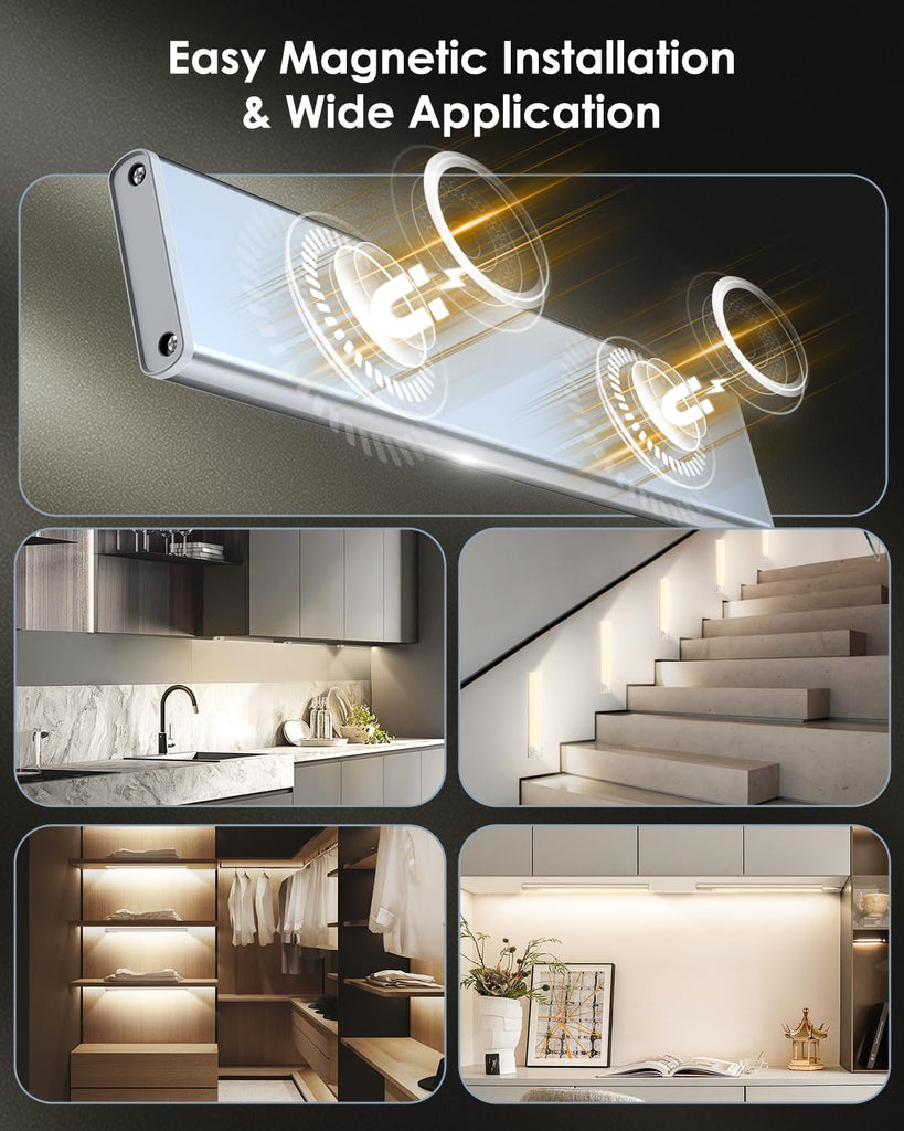 Under Cabinet Lighting, 10inch Motion Sensor Light Indoor, 5-Pack