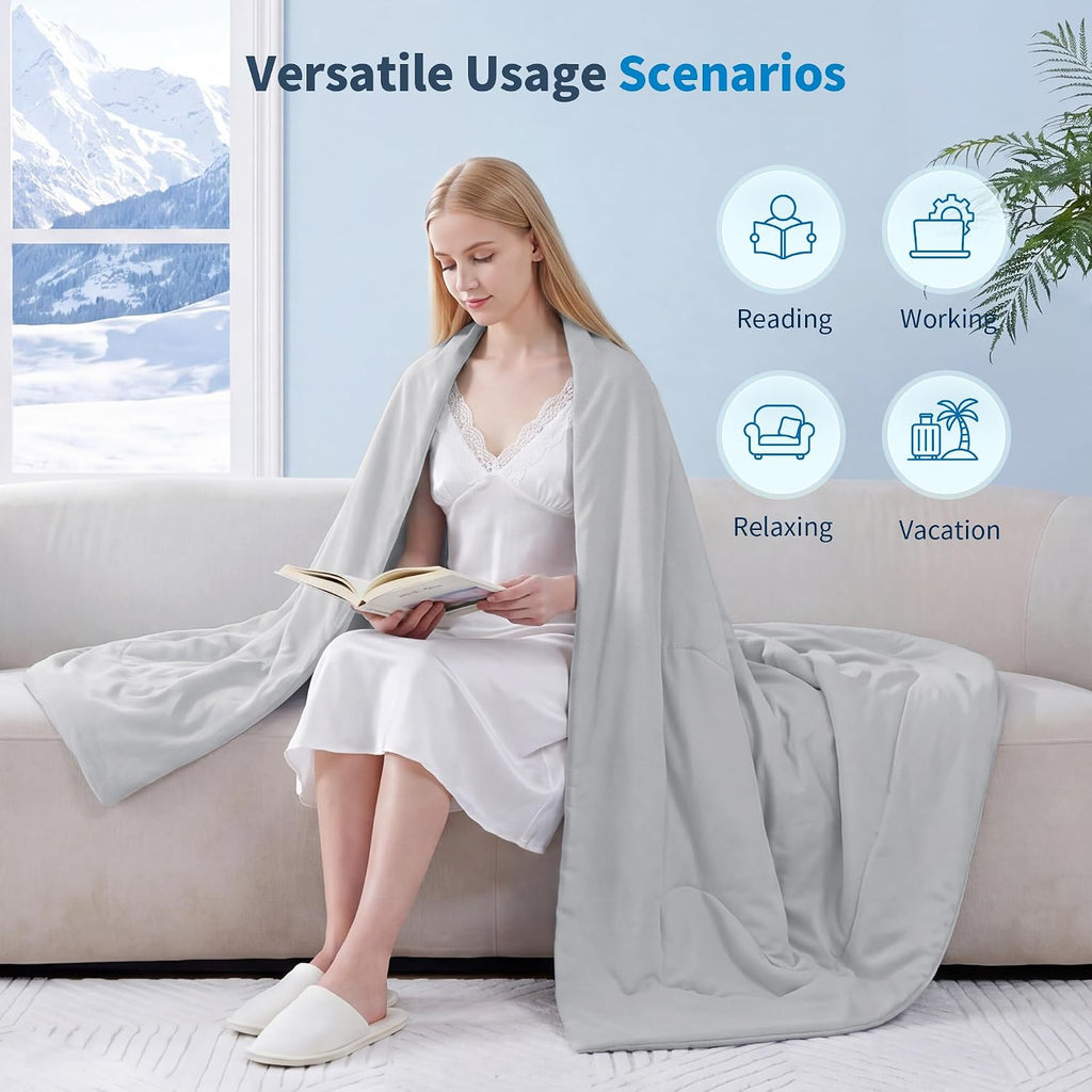 Cooling Comforter King Size, Cooling Blanket for Hot Sleepers Lightweight Summer Blanket with Double-Sided Cold Tech