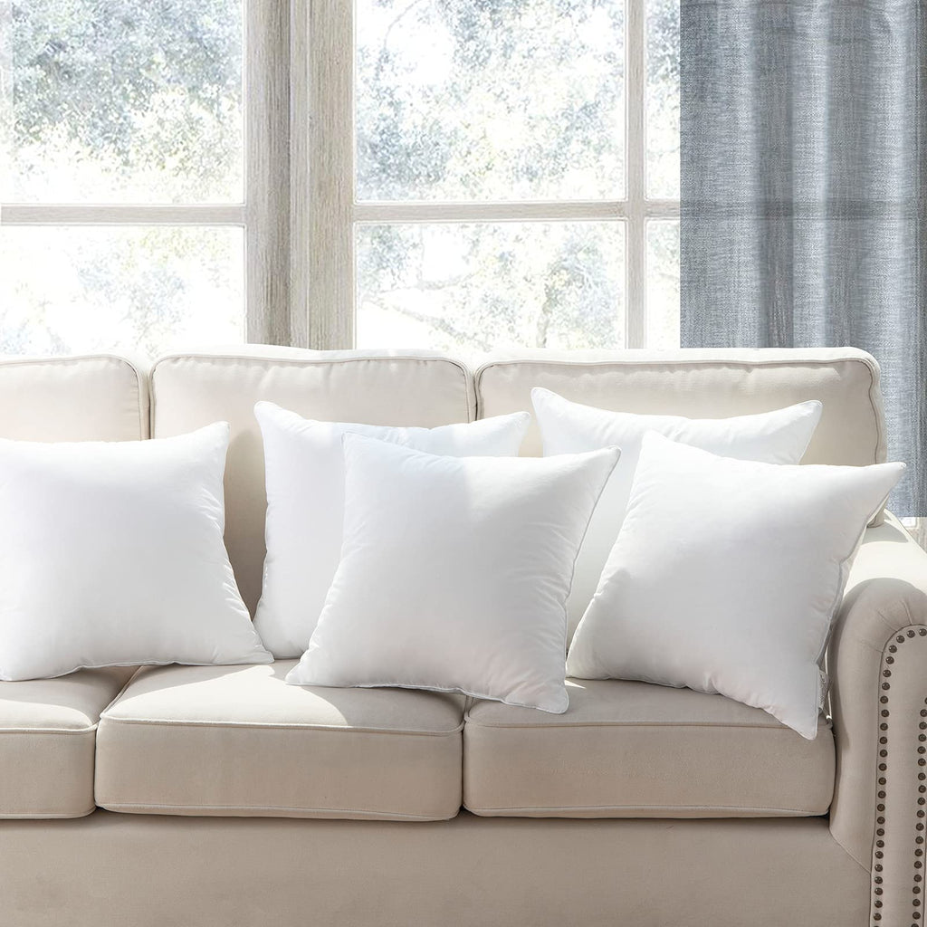 Throw Pillow Insert with 100% Cotton Cover, 12x20 Inch, 2 Pack