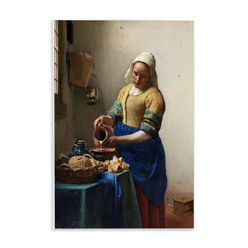 Vermeer Milkmaid Classical, 13 x 19 Inch Mounted Print on Wall Plaque