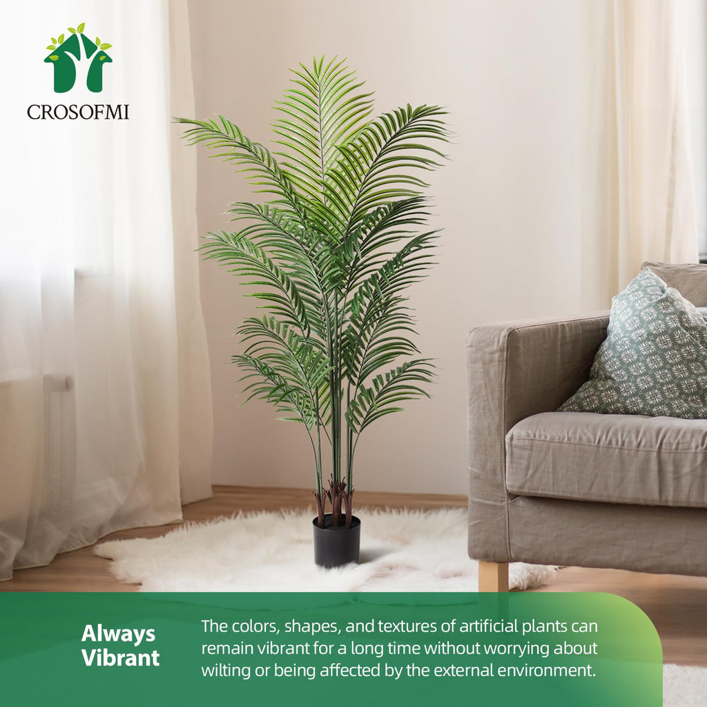 5.5FT Artificial Areca Palm Tree, 15 Leaves, 1 Pack