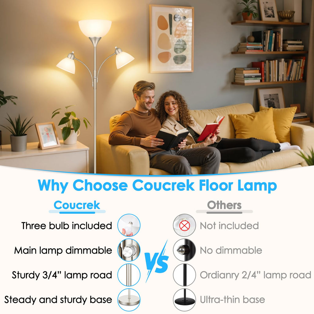 Torchiere Floor Lamps,72" Dimmable Reading Lamp