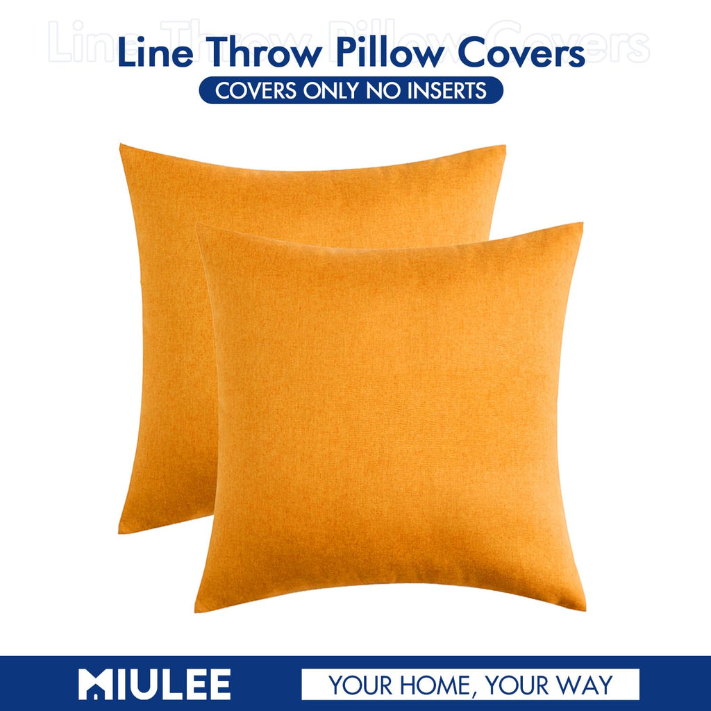 Decorative Outdoor Pillow Covers Fall 20x20 Pumpkin Orange