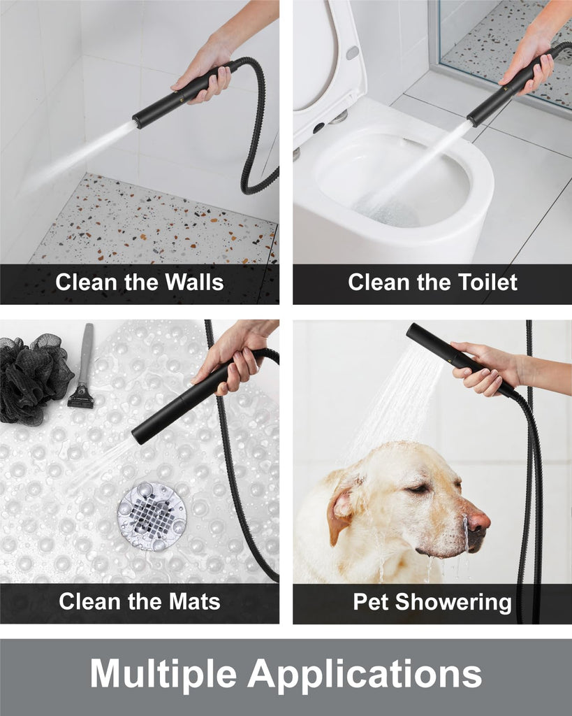 Shower System with Rain Head and Handheld,12-Inch,Matte Black