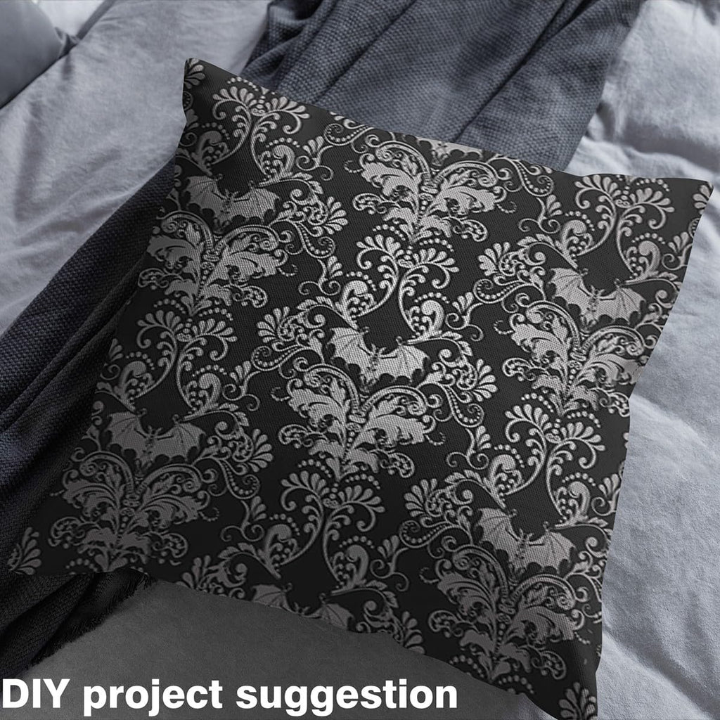 Damask Bat Fabric by The Yard 3 Yards