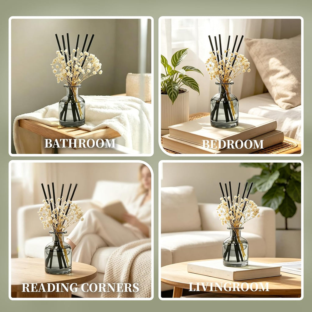 Reed Diffuser Set,Lavender Eucalyptus Scent,4.06fl oz Essential Oil - Set of 406