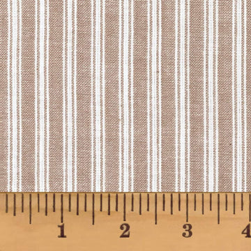 Oatmeal Ticking Stripe Cotton Homespun Fabric by - Sold by The Yard