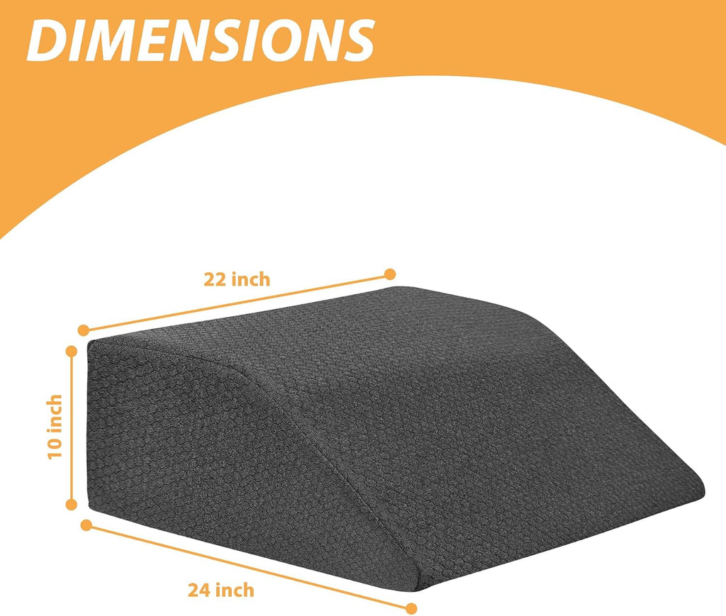 Leg Elevation Pillows, Leg Pillows for Sleeping, Cooling Gel Memory Foam Top, Wedge Pillow for Legs, Leg Wedges for