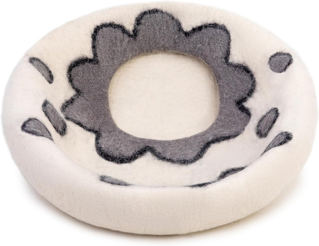 Premium Felt Cat Cave Bed - Wool Kitty Beds Handcrafted Kitten Caves Bed for Indoor Cats - Made from Merino Wool